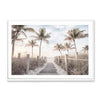 Palm Tree Beach Path | Florida Keys-Boho Abode-Art Print,beach,beach entrance,beach grass,blue,Bohemian,Boho,Canvas,coast,coastal,florida,Framed Print,grass,hamptons,keys,landscape,ocean,palm,palm beach,palm tree,palm trees,palms,pampas grass,Print,sand,waves