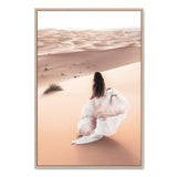 Boho Desert Beauty-Boho Abode-Art Print,Bohemian,Boho,Canvas,desert,dress,dunes,Framed Print,moroccan,morocco,orange,portrait,Print,sand,sand dunes,woman