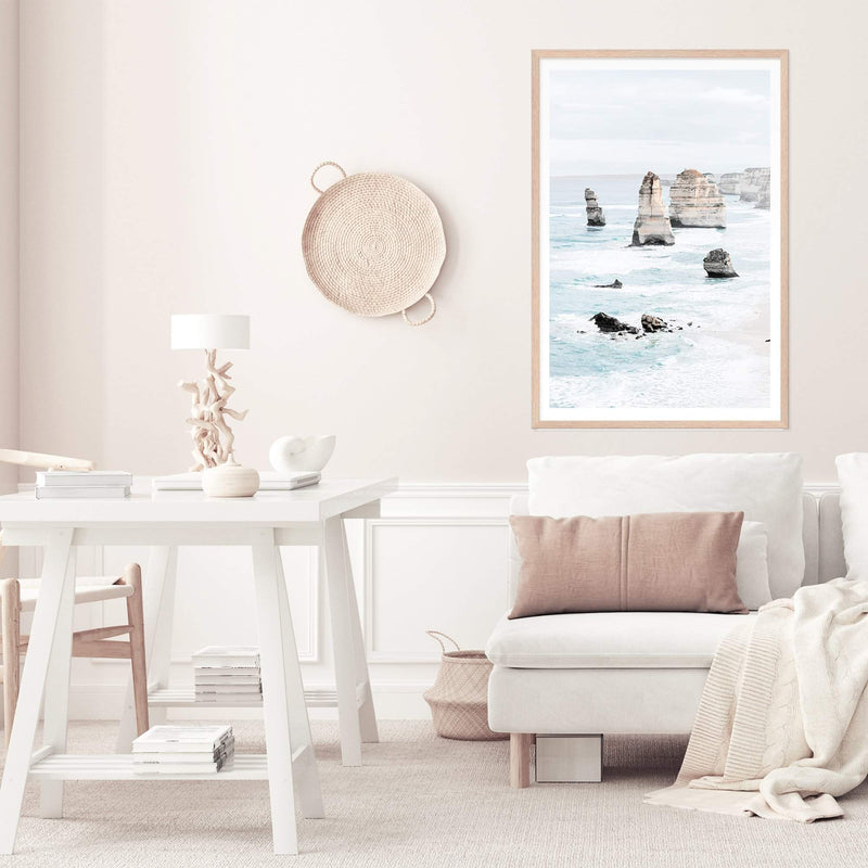 Great Ocean Road-Boho Abode-Art Print,australia,australian,australian beach,beach,blue,Bohemian,Boho,Canvas,coast,coastal,Framed Print,great ocean road,hamptons,ocean,portrait,Print,sand,twelve apostles,waves