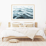 Blue Ocean Waves-Boho Abode-aerial,Art Print,blue,Bohemian,Boho,Canvas,coast,coastal,Framed Print,landscape,ocean,peach,Print,water,waves