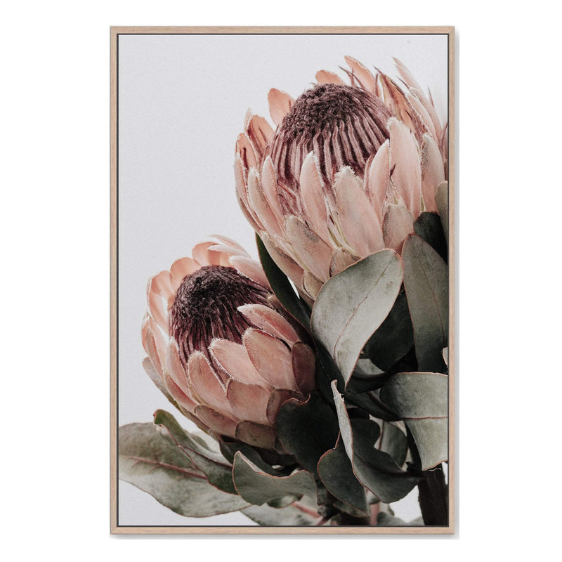 Protea Flowers-Boho Abode-Art Print,blooms,Bohemian,Boho,Canvas,floral,flower,Framed Print,muted tone,orange,peach,portrait,Print,protea,protea flower,scandi