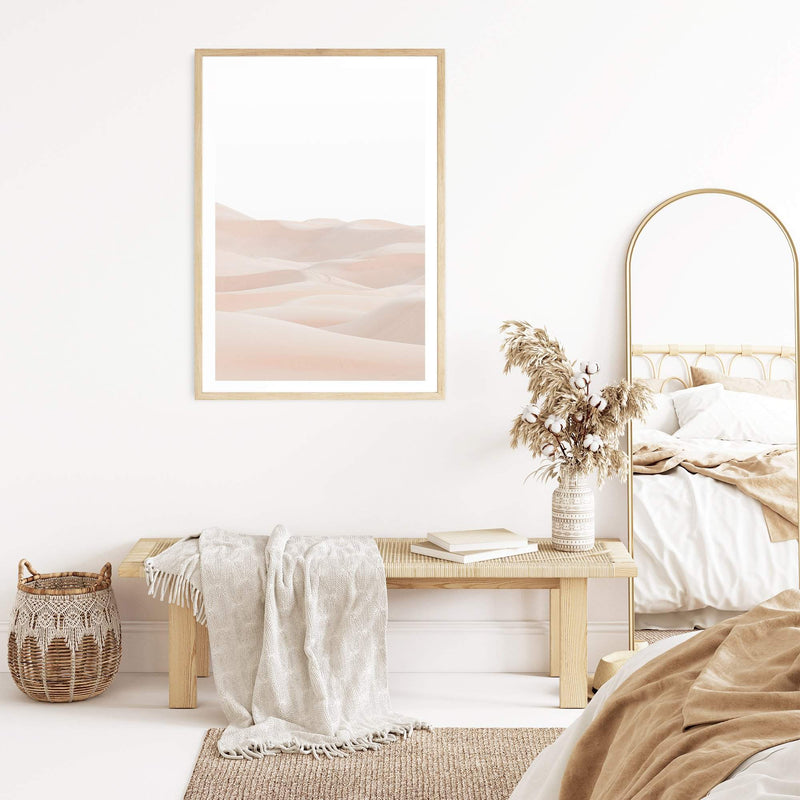 Desert Dunes-Boho Abode-Art Print,beige,blush,Bohemian,Boho,Canvas,desert,desert dunes,desert sand,dunes,Framed Print,moroccan,morocco,neutral,peach,portrait,Print,sand,sand dunes