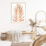 Gold Palm Leaf-Boho Abode-Art Print,blush,Bohemian,Boho,Canvas,dried,dried leaves,Framed Print,palm leaves,peach,pink,portrait,Print