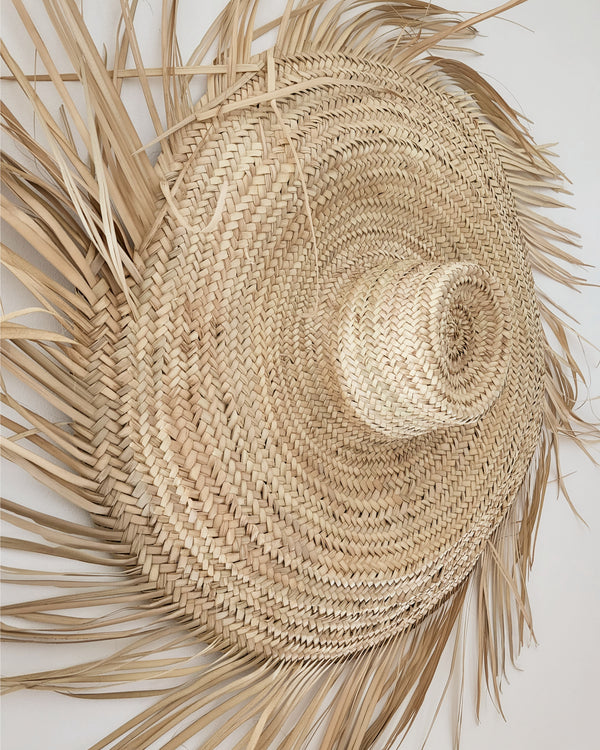 Moroccan Palm Leaf Sun Hat | Natural