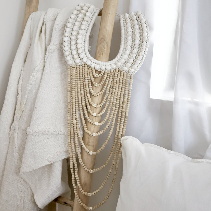 "Emily"White Shell & Bead Necklace