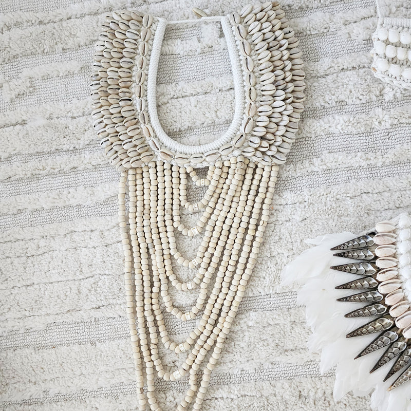 "Anna" Cowrie Shell & Bead Necklace