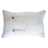 Handloomed Linen Lumbar Cushion | Ivory