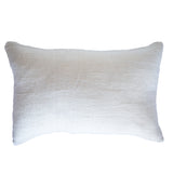 Handloomed Linen Lumbar Cushion | Ivory