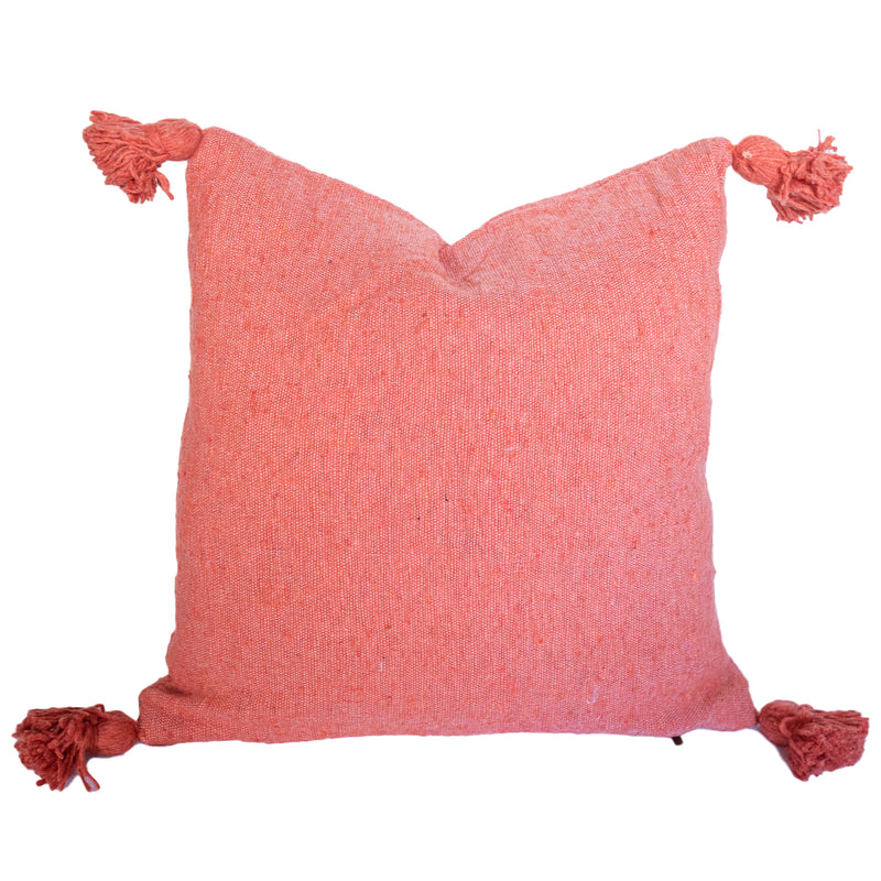 Pom Pom Cushion | Coral