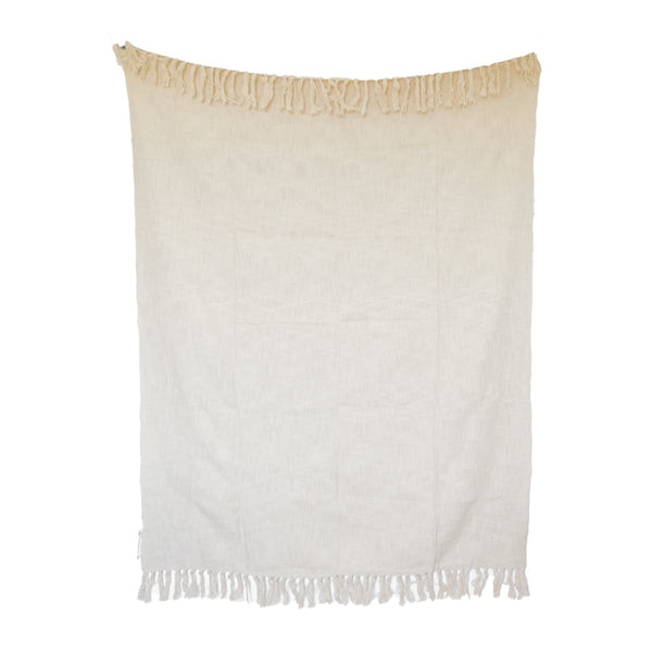 Henley Cotton Throw | Natural