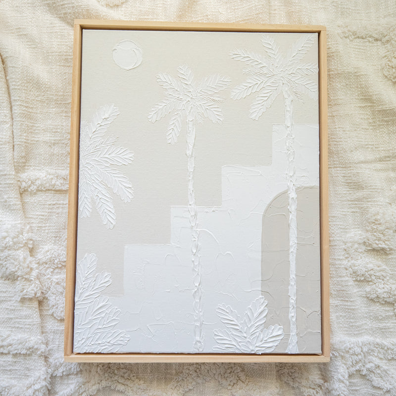 "Moroccan Palms" Original Textured Painting | 30x40cm