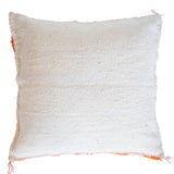 Moroccan Check Wool Cushion | Orange