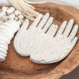 White Giving Hands | Cast Iron Tray