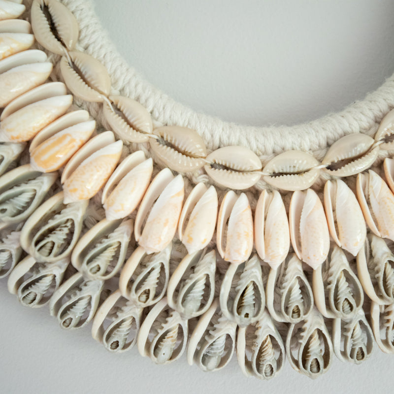 Peach & Grey Shell Necklace
