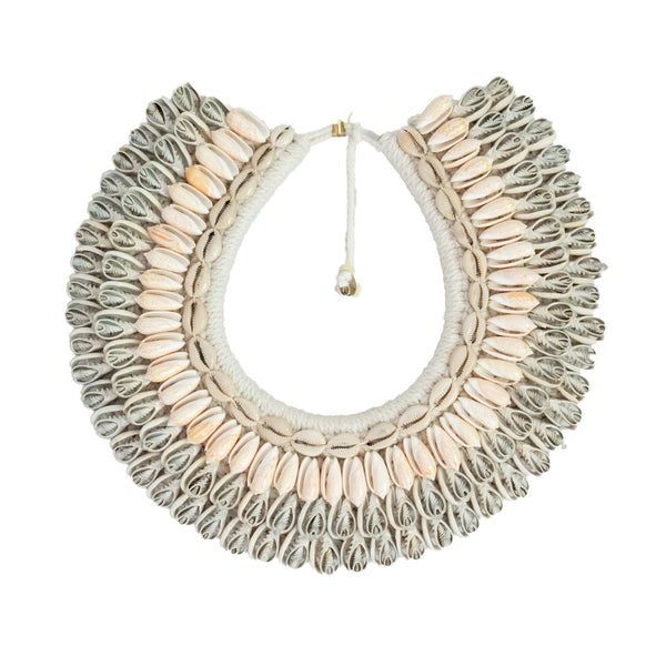 Peach & Grey Shell Necklace