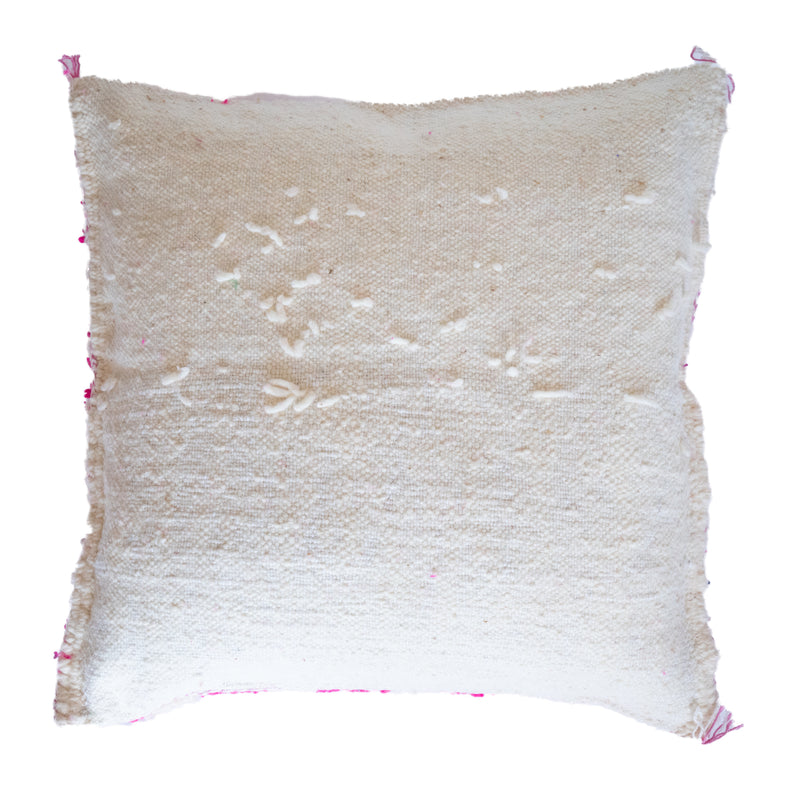 Moroccan Check Wool Cushion | Pink