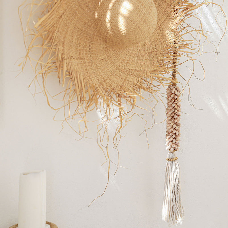 Seagrass & Peach Shell Tassel