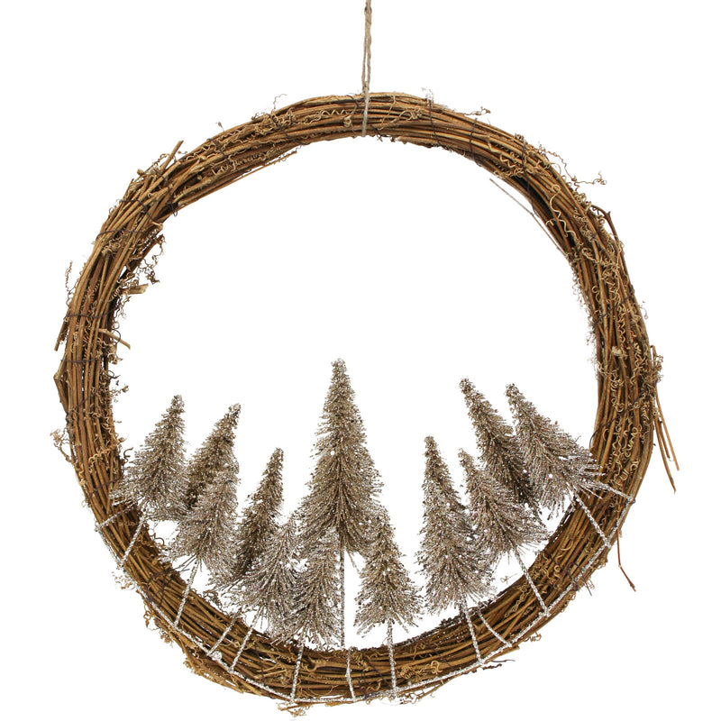 Gold Christmas Forest Wreath